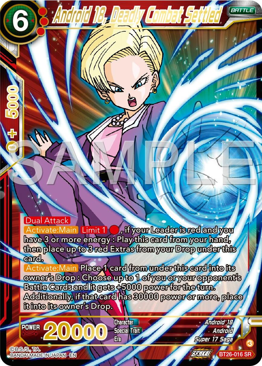 Android 18, Deadly Combat Settled (Bt26-016) [Ultimate Advent] - Image 2