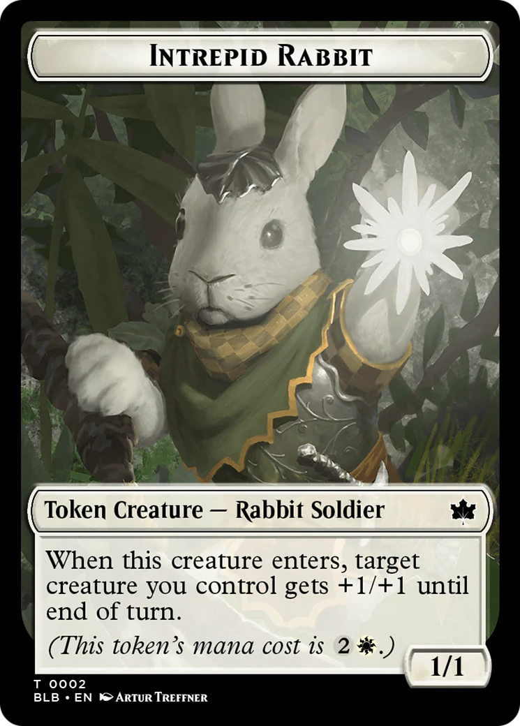 Bat // Intrepid Rabbit Double-Sided Token [Bloomburrow Tokens] - Image 2