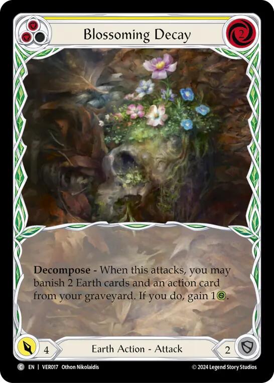 Blossoming Decay (Yellow) [VER017] (Rosetta Verdance Blitz Deck) - Image 2