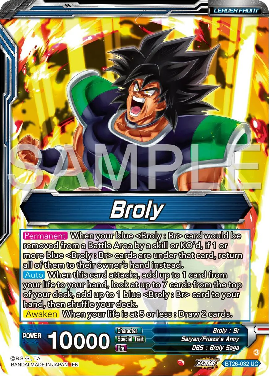 Broly // SS Broly, Full-Power Explosion (BT26-032) [Ultimate Advent] - Image 2