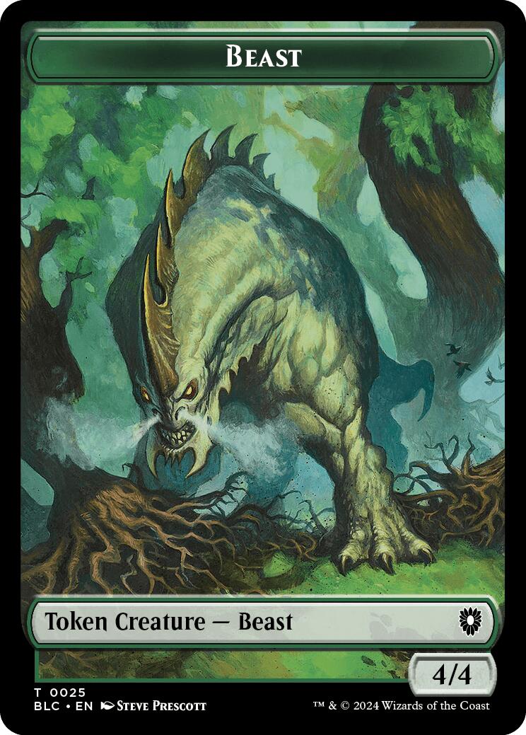 Cat // Beast (025) Double-Sided Token [Bloomburrow Commander Tokens] - Image 2