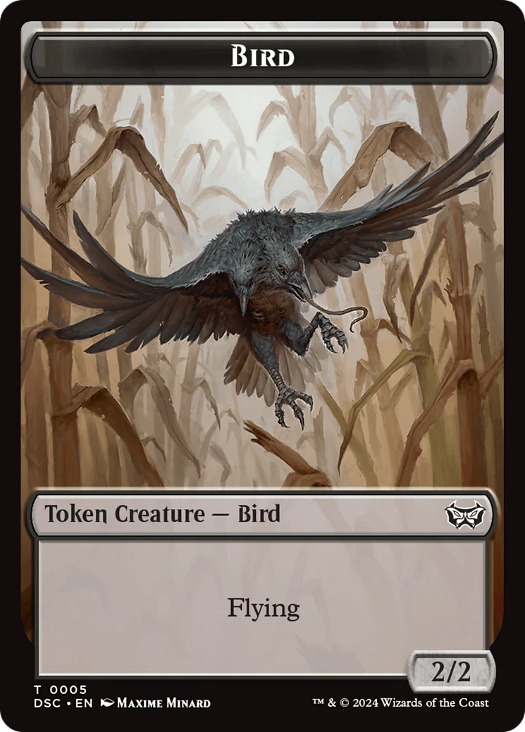 Demon // Bird Double-Sided Token [Duskmourn: House of Horror Commander Tokens] - Image 2