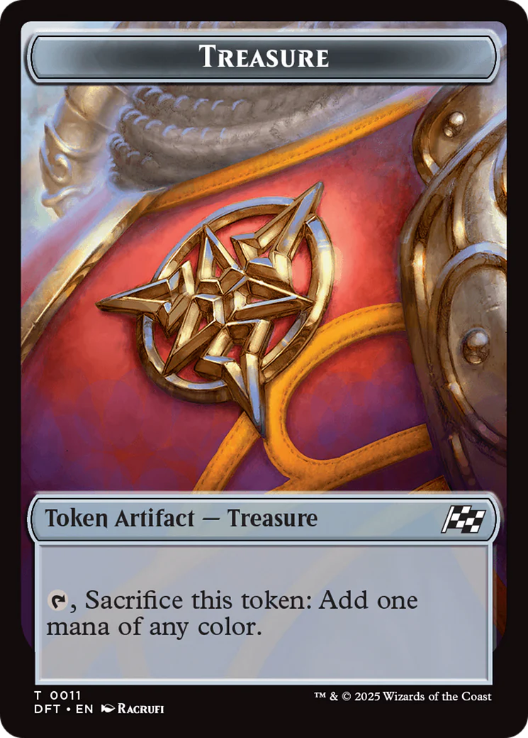 Dinosaur Dragon // Treasure Double-Sided Token [Aetherdrift Tokens] - Image 2