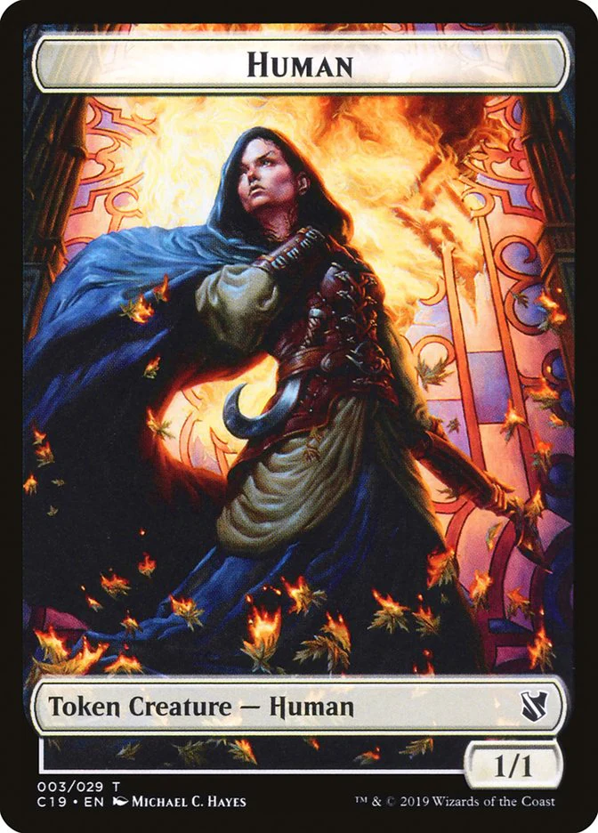 Drake // Human Double-Sided Token [Commander 2019 Tokens] - Image 2