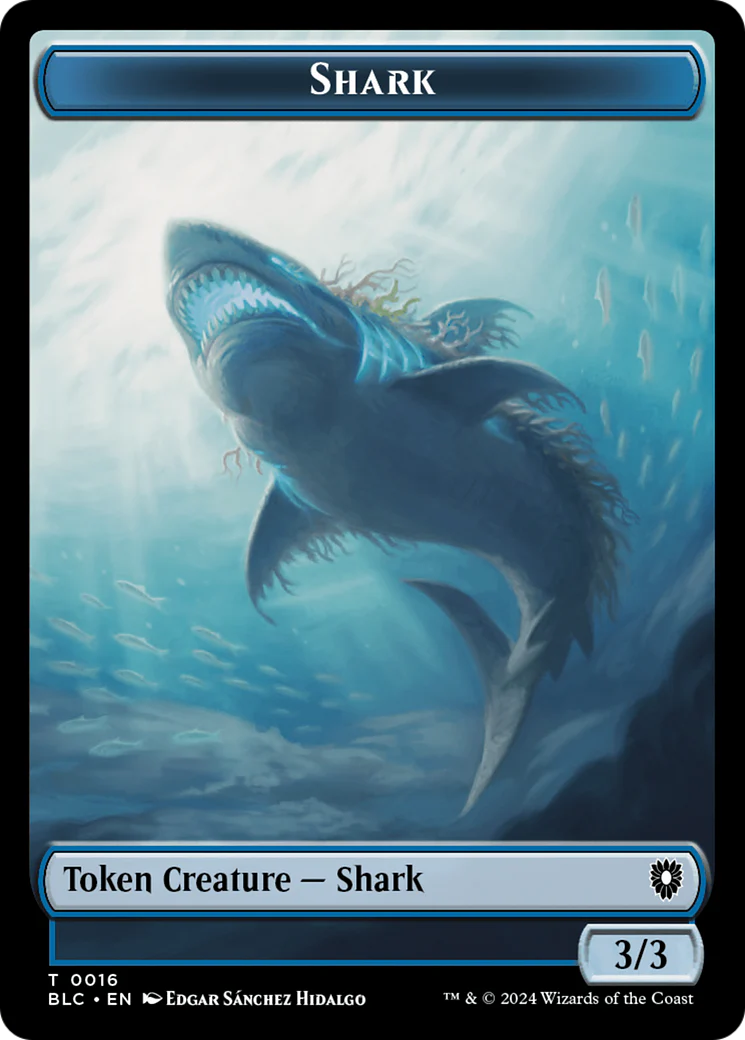 Elemental // Shark Double-Sided Token [Bloomburrow Commander Tokens] - Image 2