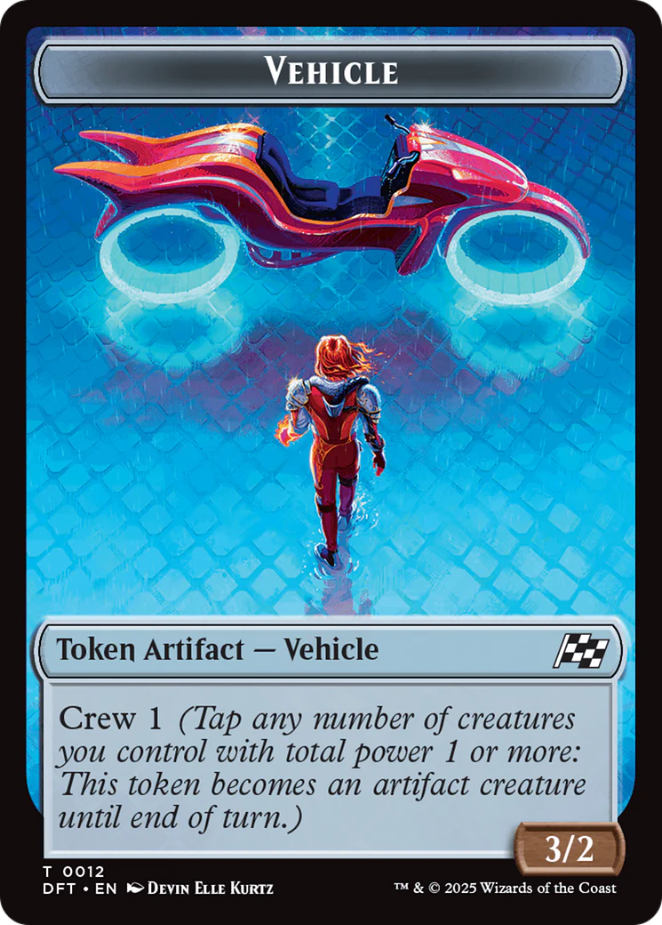 Emblem - Chandra, Spark Hunter // Vehicle Double-Sided Token [Aetherdrift Tokens] - Image 2
