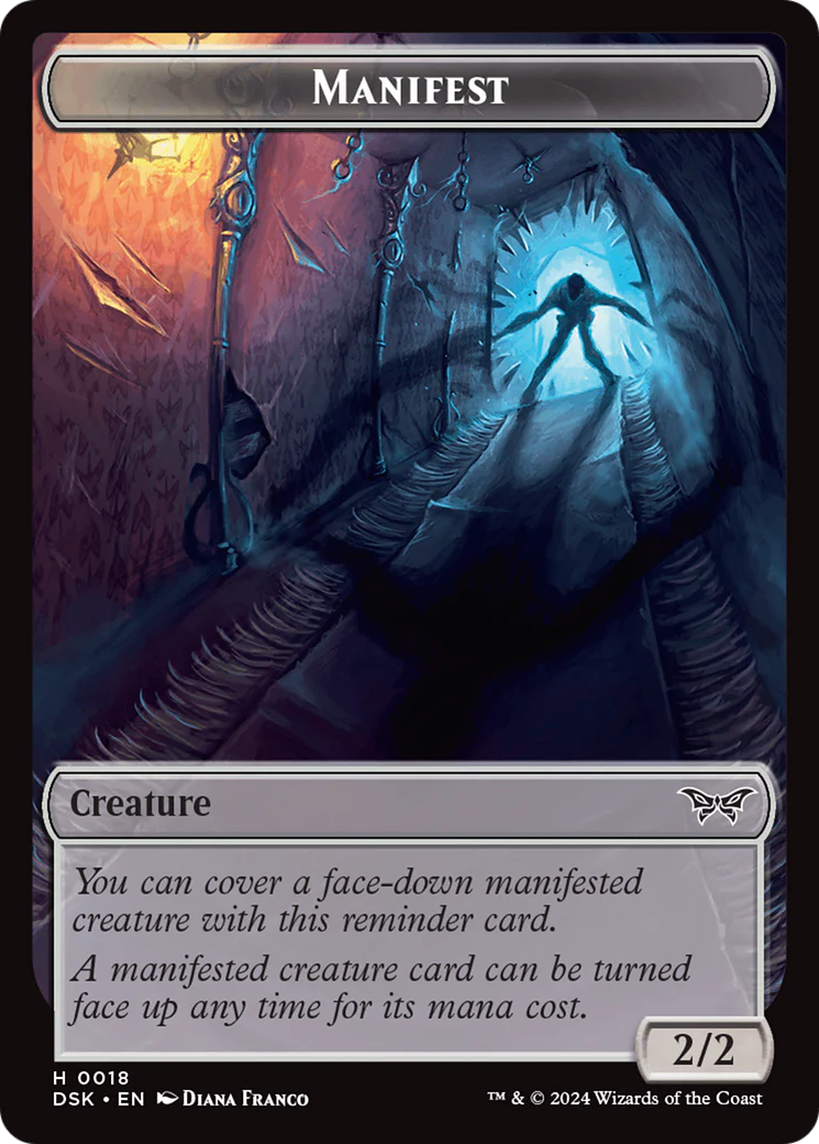 Emblem - Kaito, Bane of Nightmares // Manifest Double-Sided Token [Duskmourn: House of Horror Tokens] - Image 2