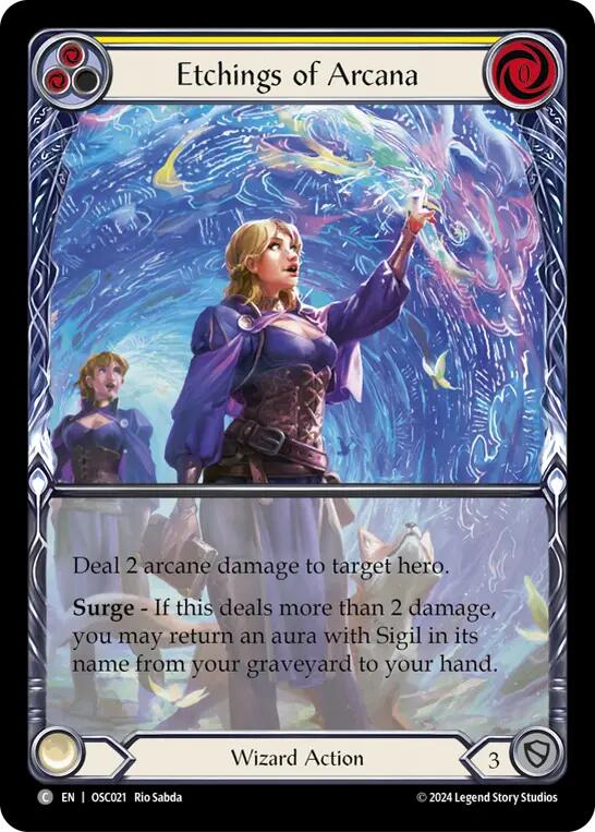 Etchings of Arcana (Yellow) [OSC021] (Rosetta Oscilio Blitz Deck) - Image 2