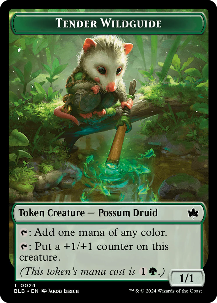 Fish // Tender Wildguide Double-Sided Token [Bloomburrow Tokens] - Image 2