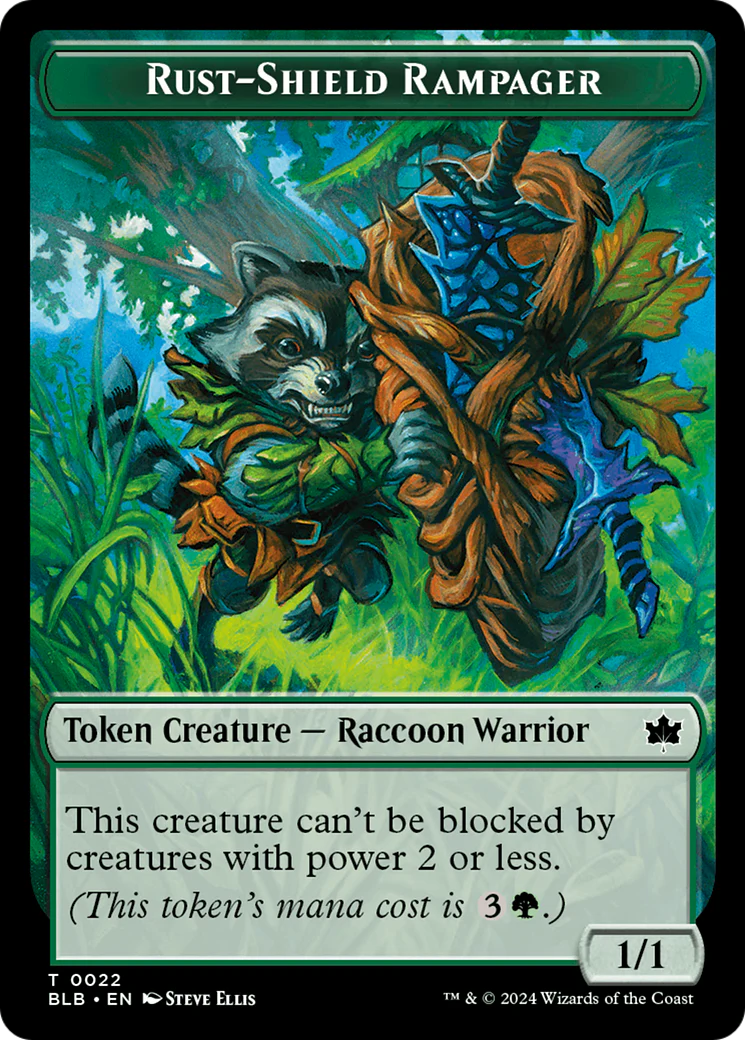 Food // Rust-Shield Rampager Double-Sided Token [Bloomburrow Tokens] - Image 2