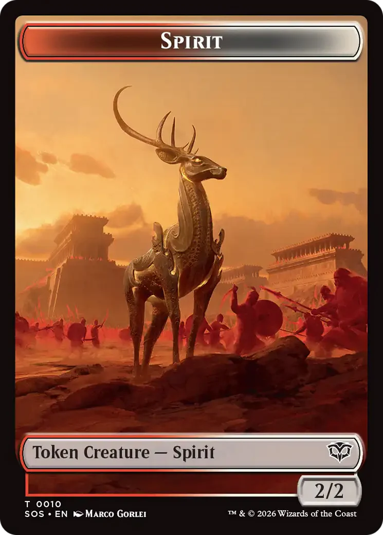 Fractal (0004) // Spirit (0010) Double-Sided Token [Secrets of Strixhaven Tokens] - Image 2