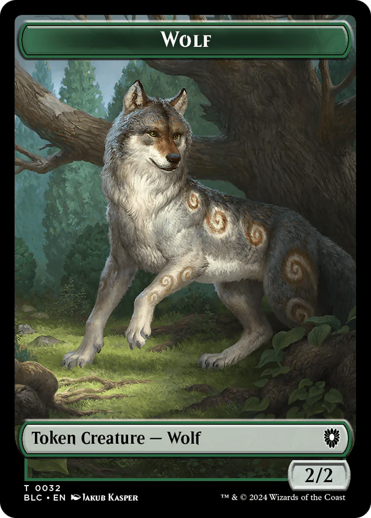 Goat // Wolf (032) Double-Sided Token [Bloomburrow Commander Tokens] - Image 2