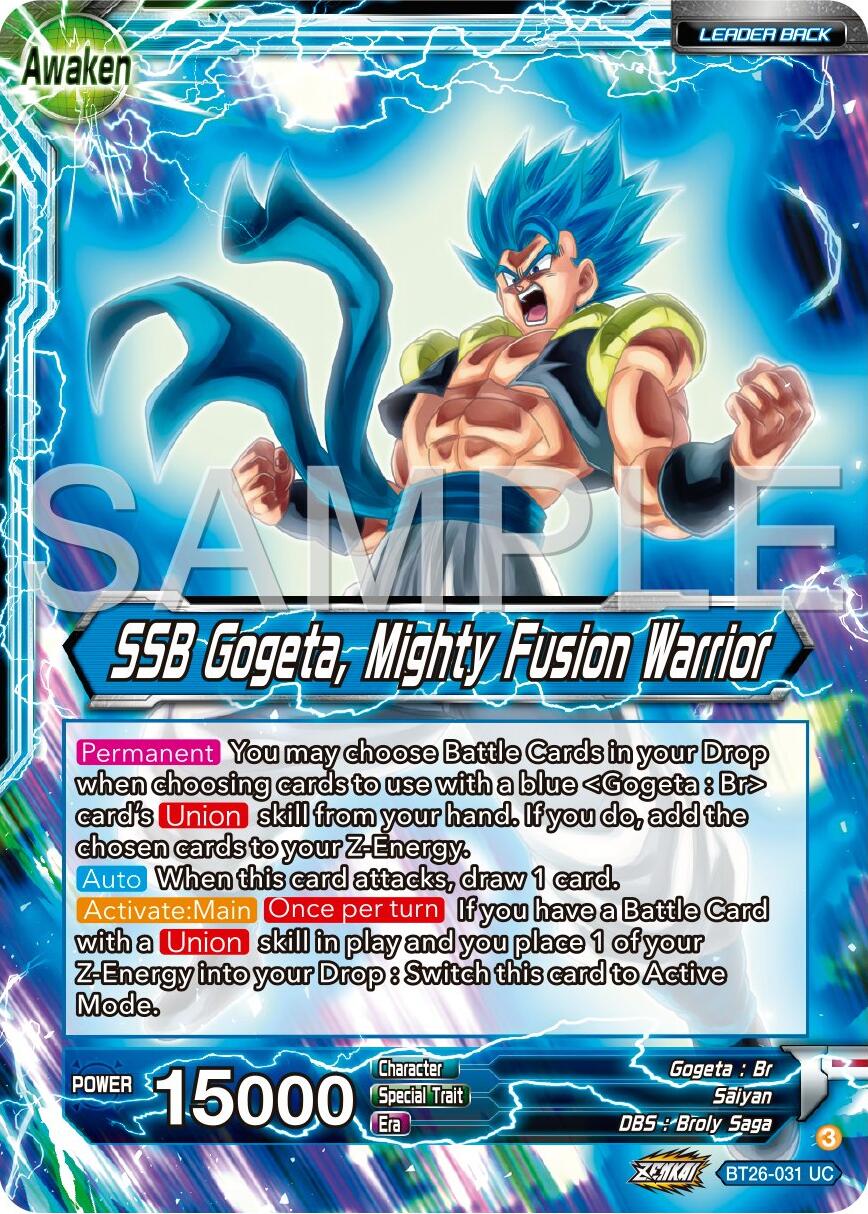 Gogeta // SSB Gogeta, Mighty Fusion Warrior (BT26-031) [Ultimate Advent] - Image 2