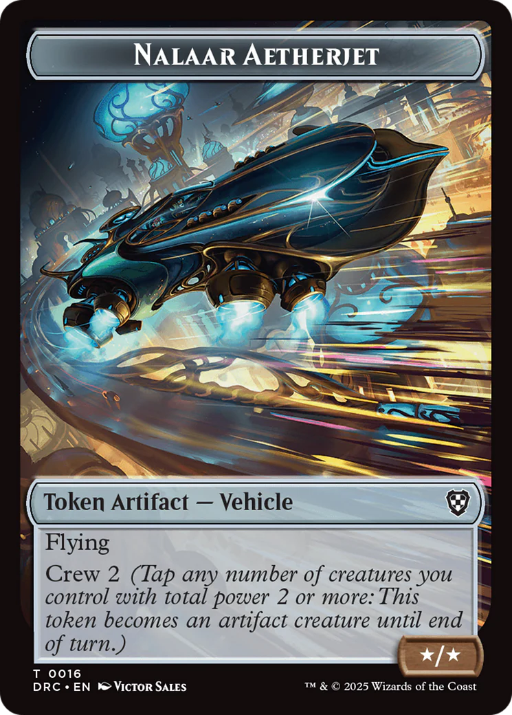Golem (0013) // Nalaar Aetherjet Double-Sided Token [Aetherdrift Commander Tokens] - Image 2