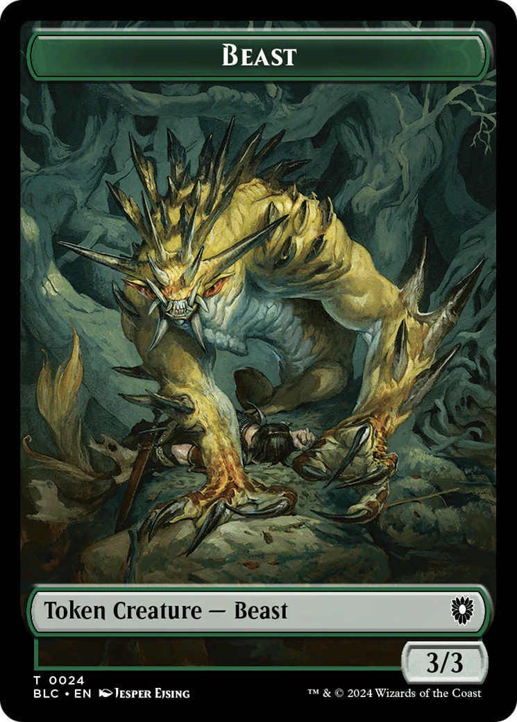 Hamster // Beast (024) Double-Sided Token [Bloomburrow Commander Tokens] - Image 2