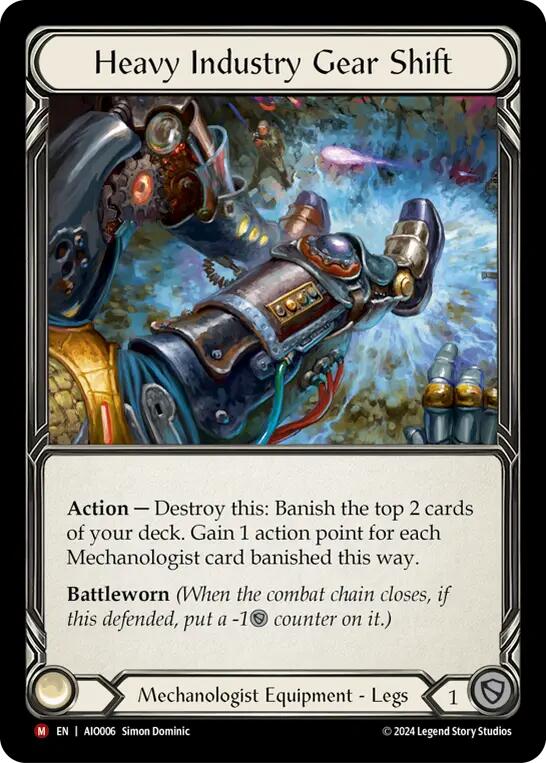 Heavy Industry Gear Shift [AIO006] (Armory Deck: Dash)  Rainbow Foil - Image 2