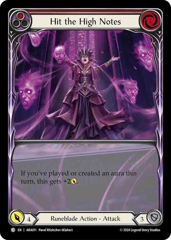 Hit the High Notes (Red) [ARA011] (Rosetta Aurora Blitz Deck) - Image 2