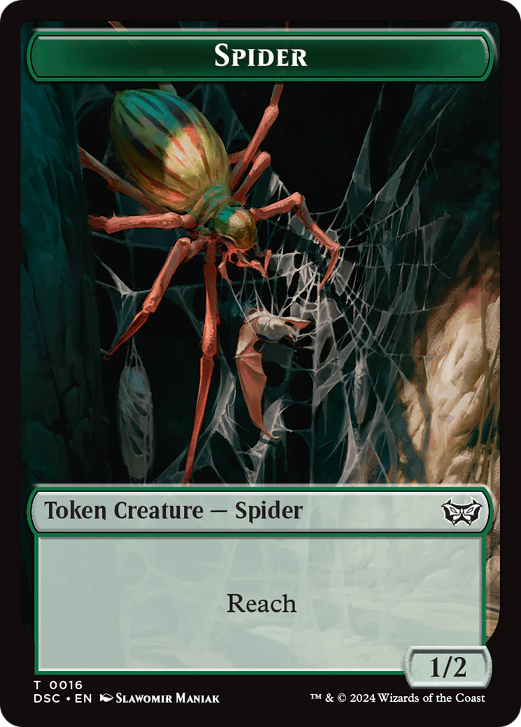 Insect (0012) // Spider Double-Sided Token [Duskmourn: House of Horror Commander Tokens] - Image 2