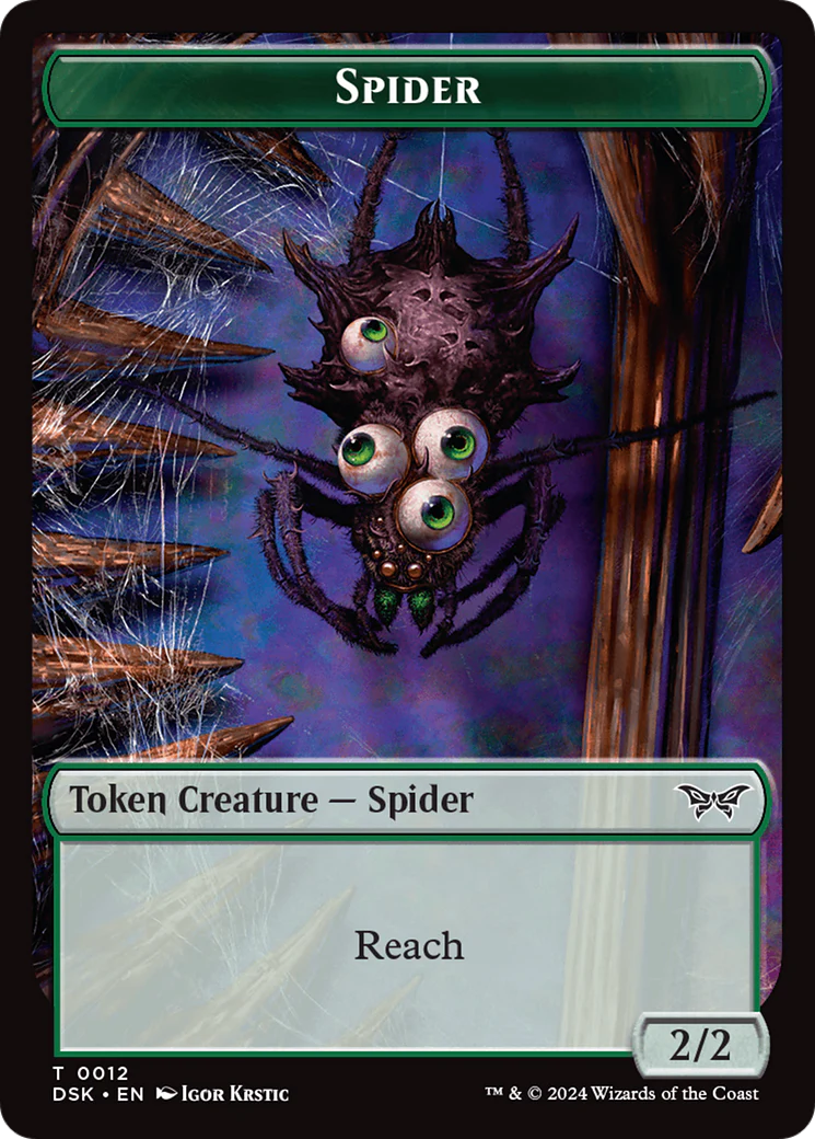 Insect (0013) // Spider Double-Sided Token [Duskmourn: House of Horror Tokens] - Image 2