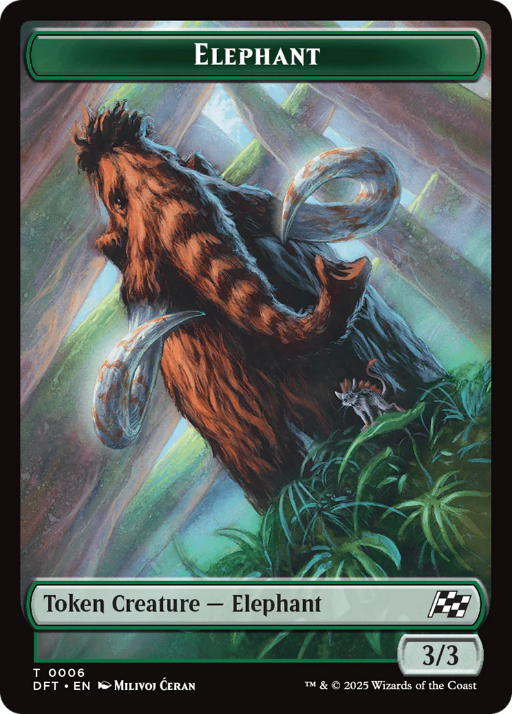 Insect // Elephant Double-Sided Token [Aetherdrift Tokens] - Image 2