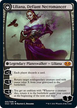 Liliana, Heretical Healer // Liliana, Defiant Necromancer [Commander Collection: Black] - Image 2