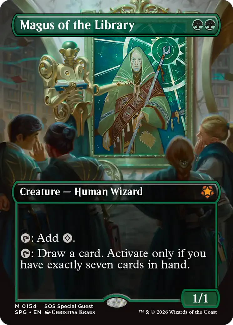 Magus of the Library (Borderless) [Secrets of Strixhaven Special Guests]