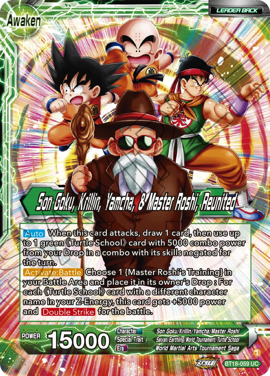 Master Roshi // Son Goku, Krillin, Yamcha, & Master Roshi, Reunited (BT18-059) [Dawn of the Z-Legends] - Image 2