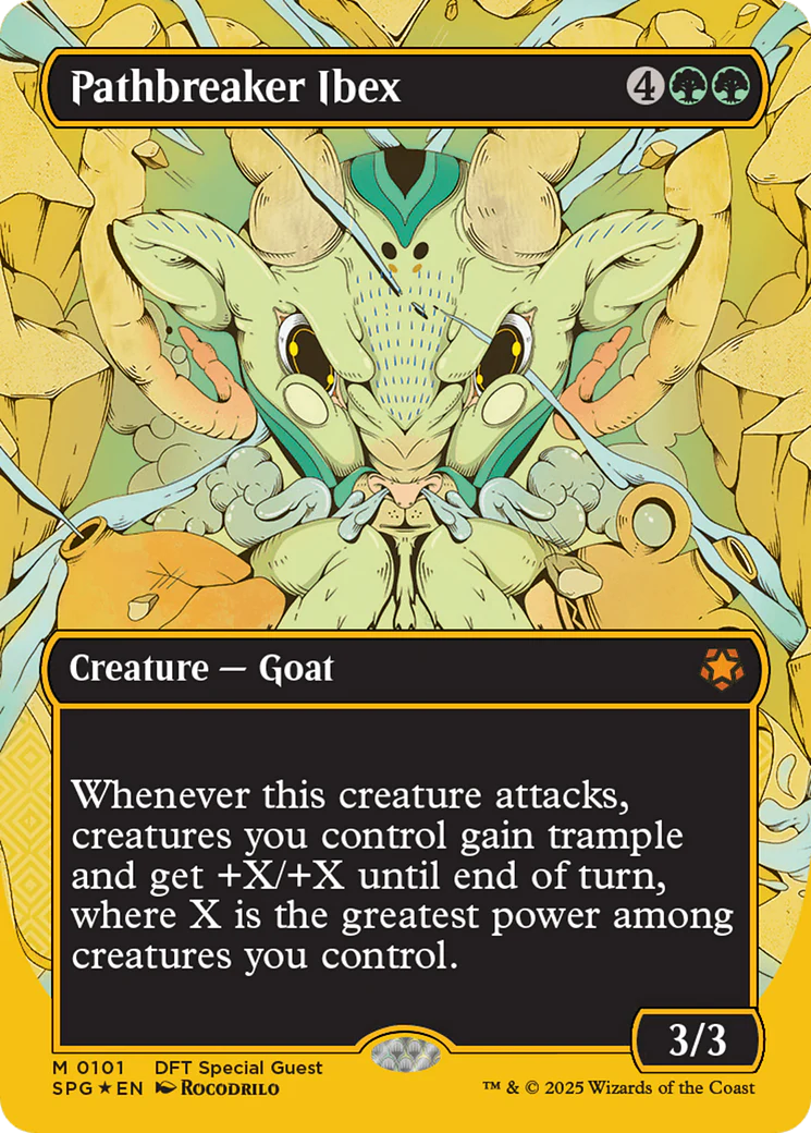 Pathbreaker Ibex (Borderless) (First-Place Foil) [Aetherdrift Special Guests]