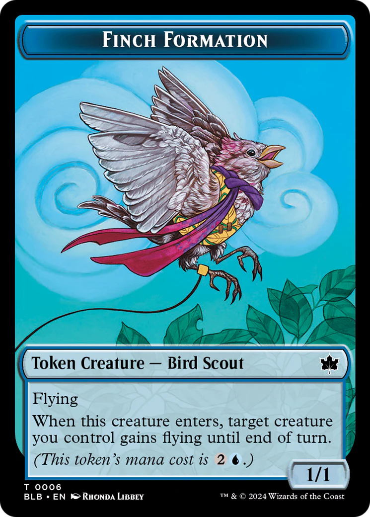 Rabbit // Finch Formation Double-Sided Token [Bloomburrow Tokens] - Image 2