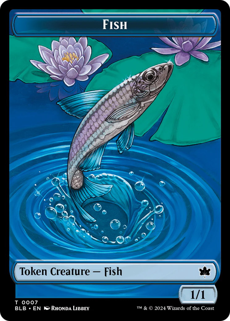 Rabbit // Fish Double-Sided Token [Bloomburrow Tokens] - Image 2