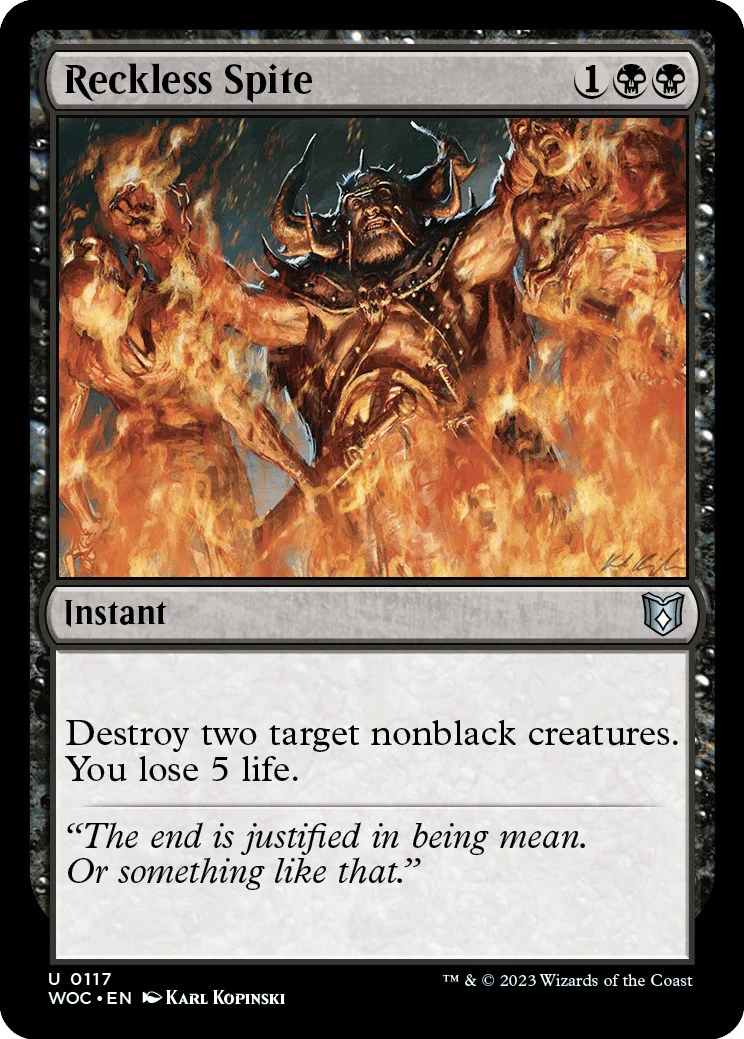 Reckless Spite [Wilds of Eldraine Commander]