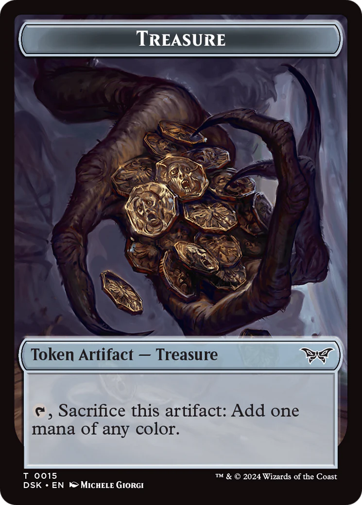 Shard // Treasure Double-Sided Token [Duskmourn: House of Horror Tokens] - Image 2