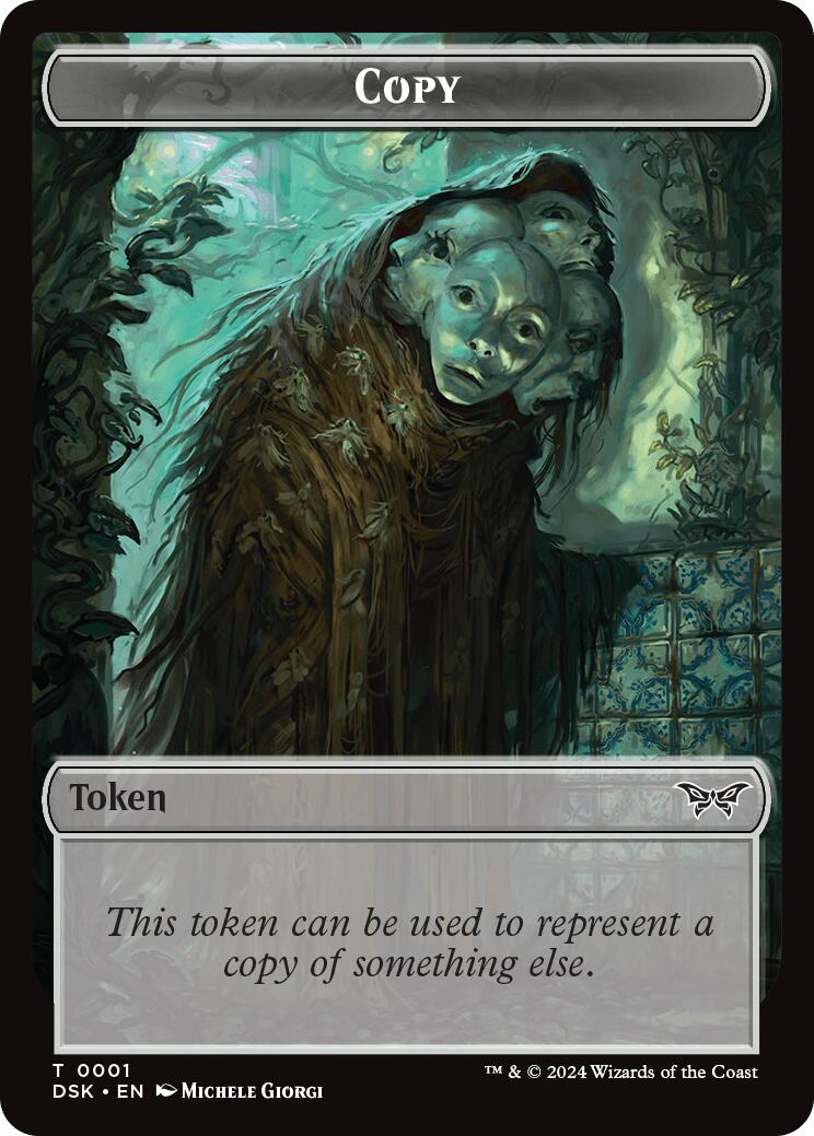 Shark // Copy Double-Sided Token [Duskmourn: House of Horror Commander Tokens] - Image 2