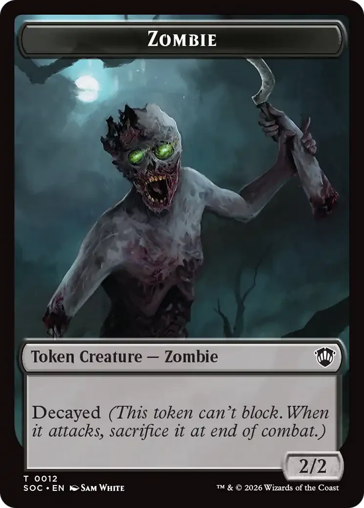 Snake // Zombie Double-Sided Token [Secrets of Strixhaven Commander Tokens] - Image 2