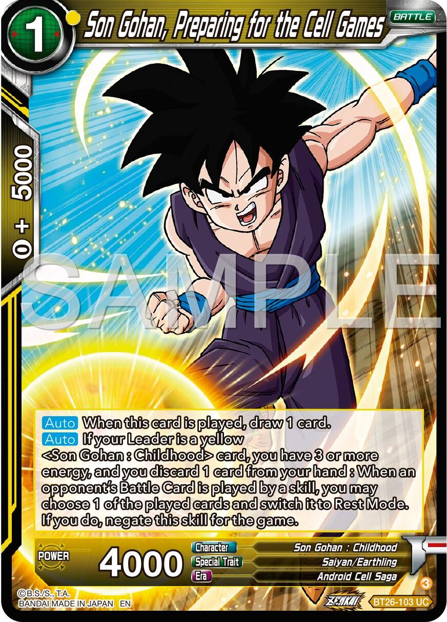 Son Gohan, Preparing for the Cell Games (BT26-103) [Ultimate Advent] - Image 3