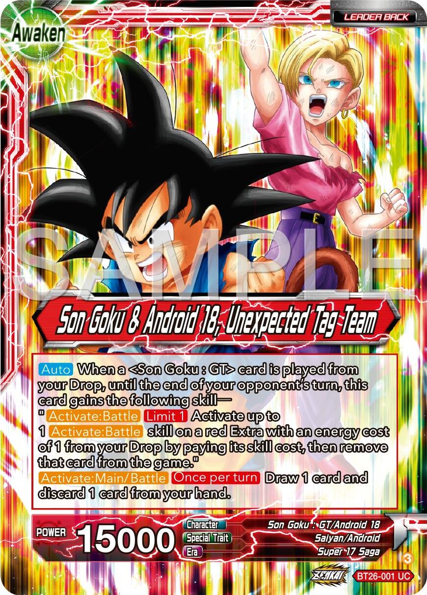 Son Goku // Son Goku & Android 18, Unexpected Tag Team (BT26-001) [Ultimate Advent] - Image 2