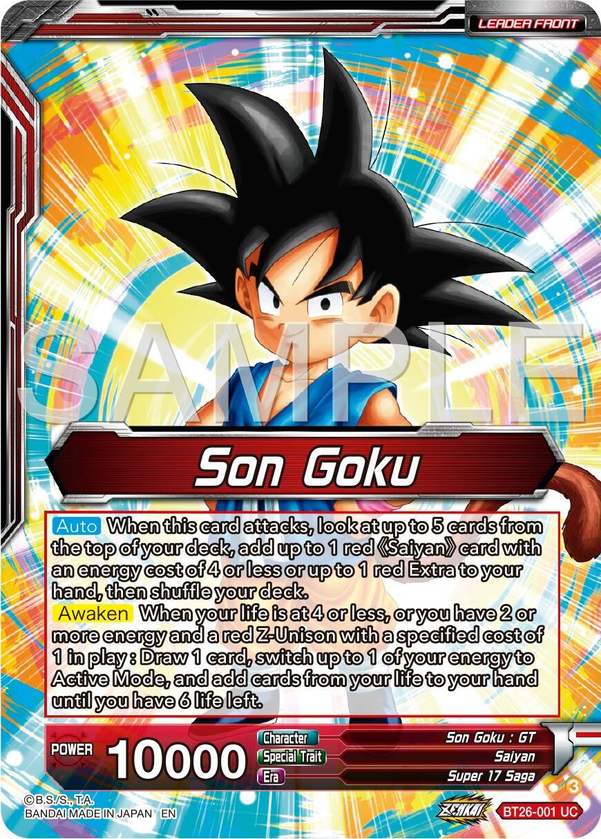 Son Goku // Son Goku & Android 18, Unexpected Tag Team (BT26-001) [Ultimate Advent] - Image 5