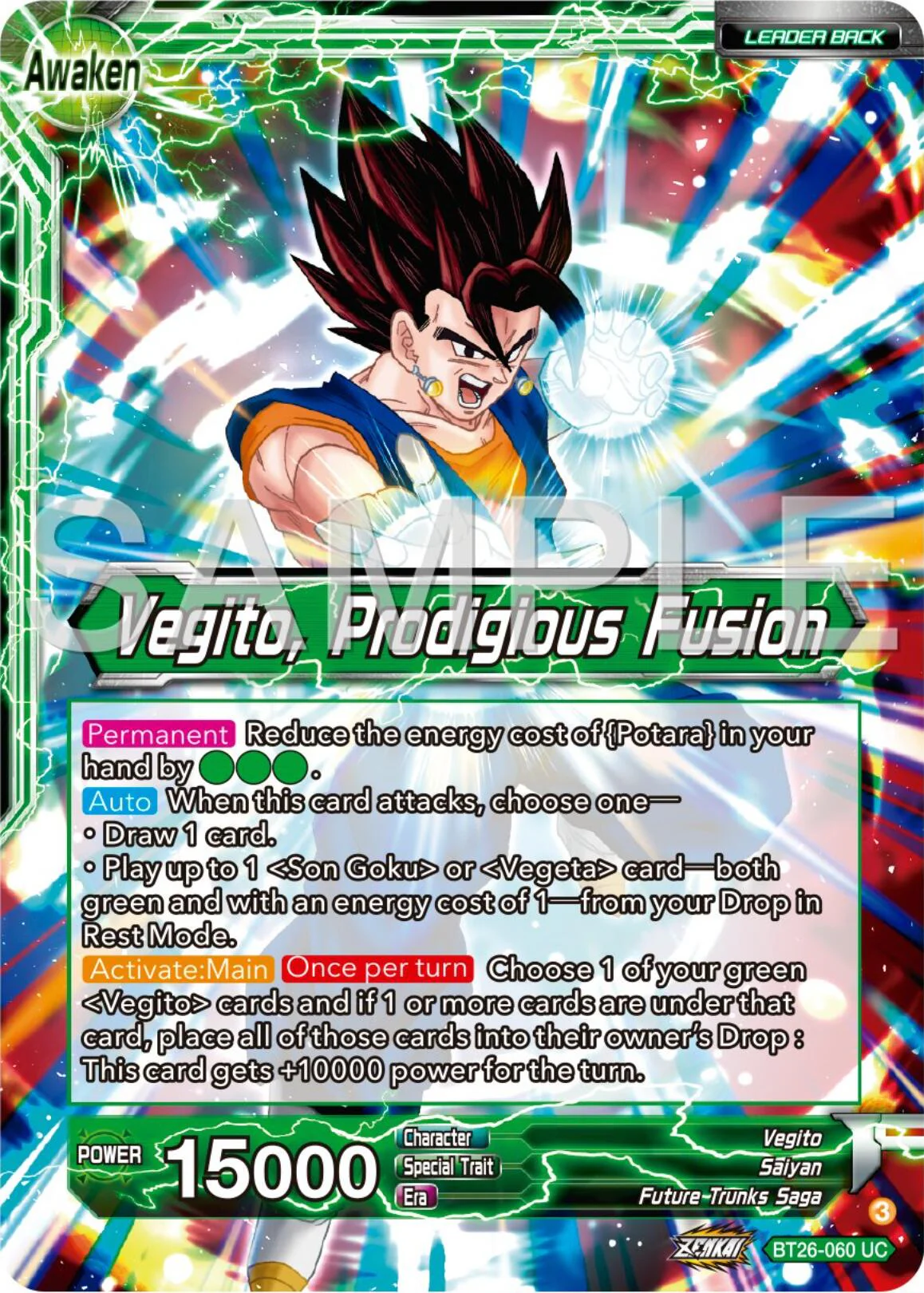Son Goku & Vegeta // Vegito, Prodigious Fusion (BT26-060) [Ultimate Advent] - Image 3
