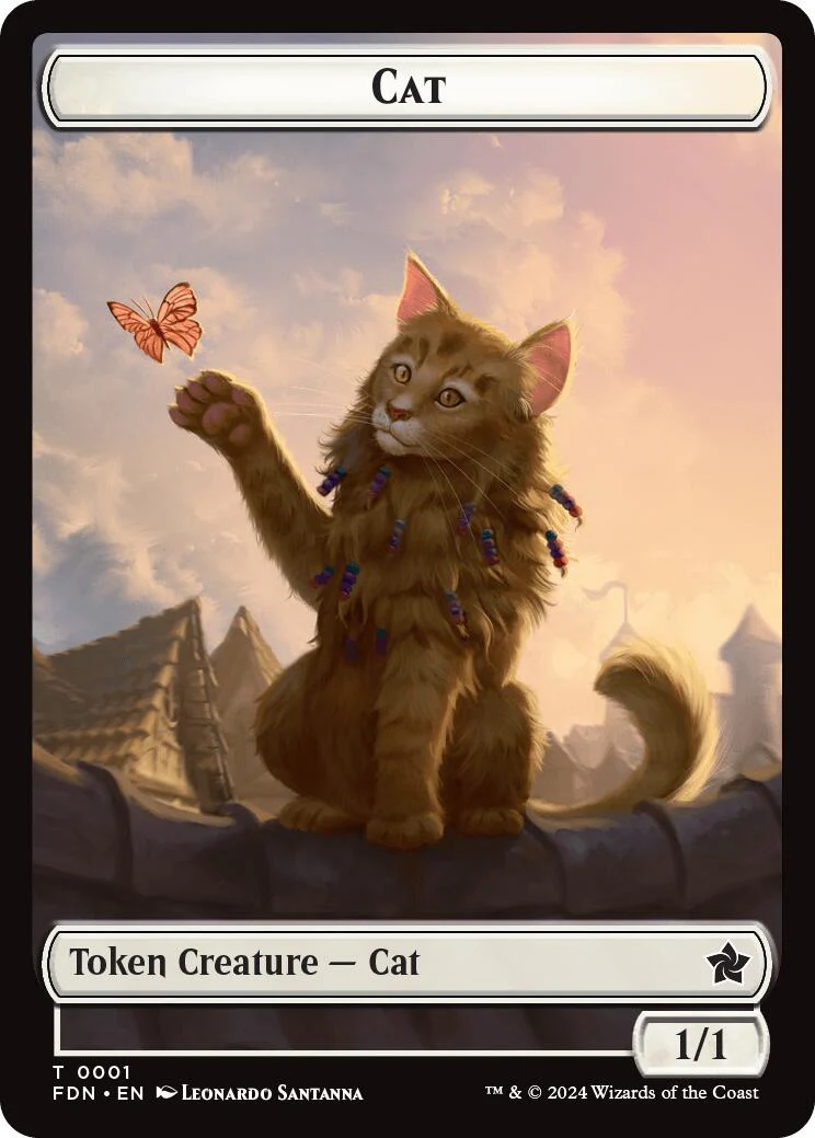 Spirit // Cat (0001) Doubled-Sided Token [Foundations Tokens] - Image 2