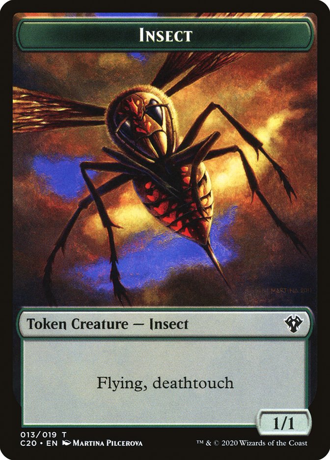Spirit // Insect (013) Double-Sided Token [Commander 2020 Tokens] - Image 2