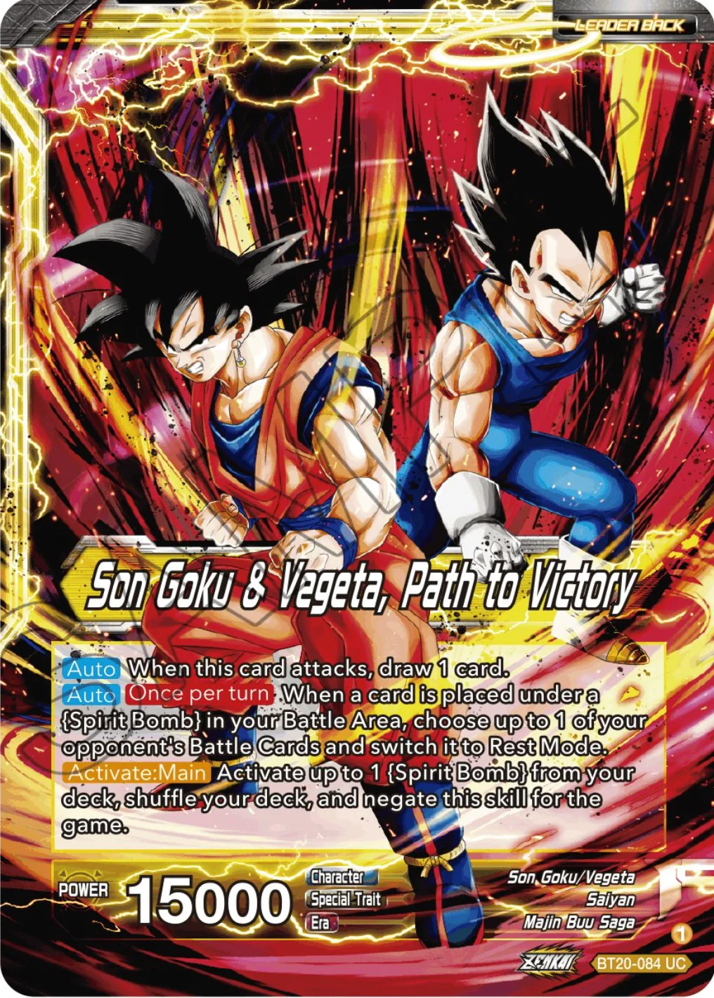 SS Vegito // Son Goku & Vegeta, Path to Victory (BT20-084) [Power Absorbed] - Image 2