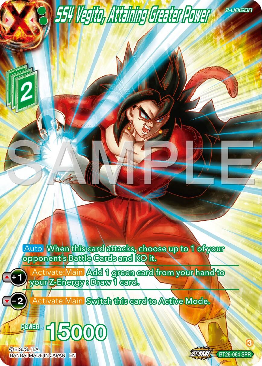 SS4 Vegito, Attaining Greater Power (SPR) (BT26-064) [Ultimate Advent] - Image 2