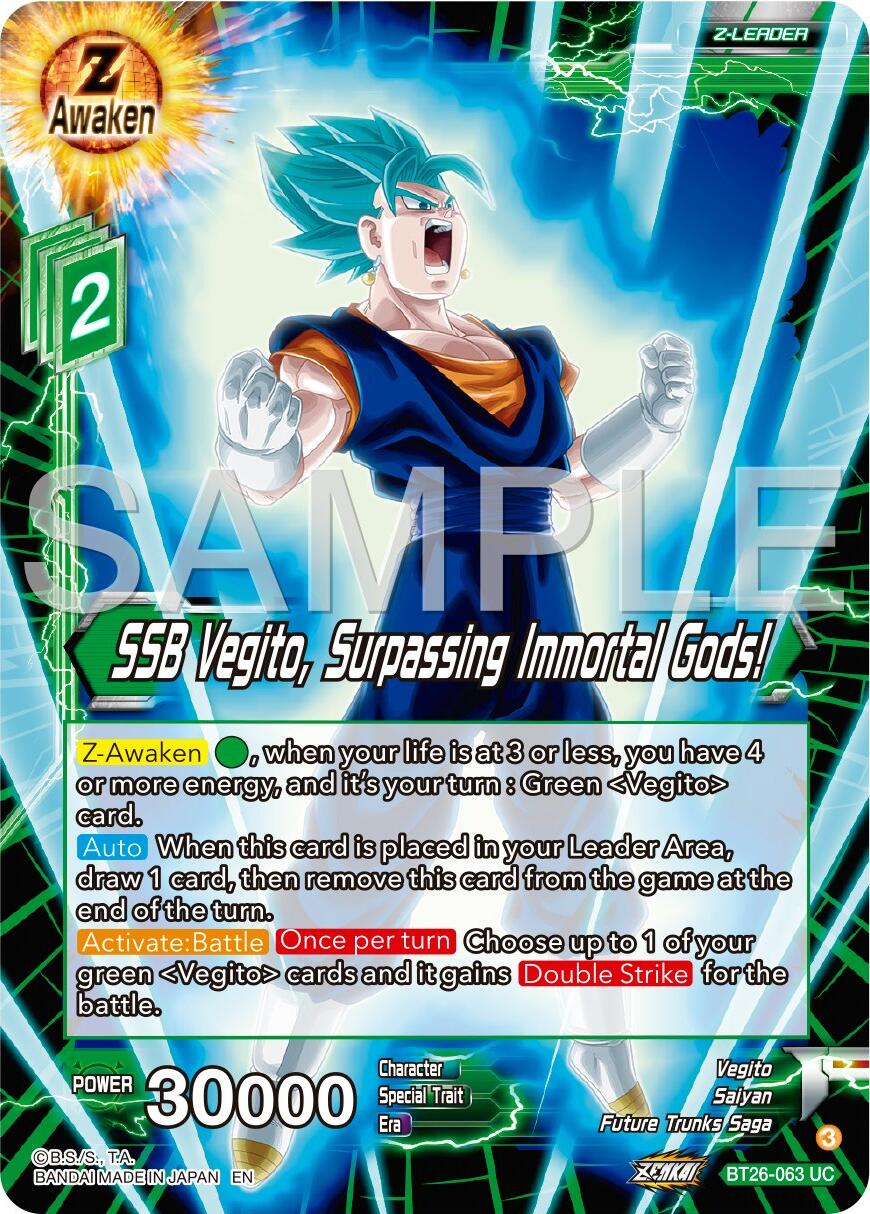 SSB Vegito, Surpassing Immortal Gods! (BT26-063) [Ultimate Advent] - Image 2