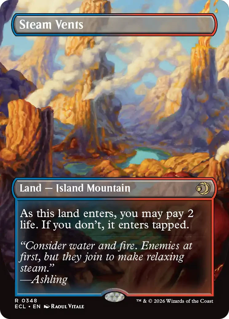 Steam Vents (Borderless) [Lorwyn Eclipsed]