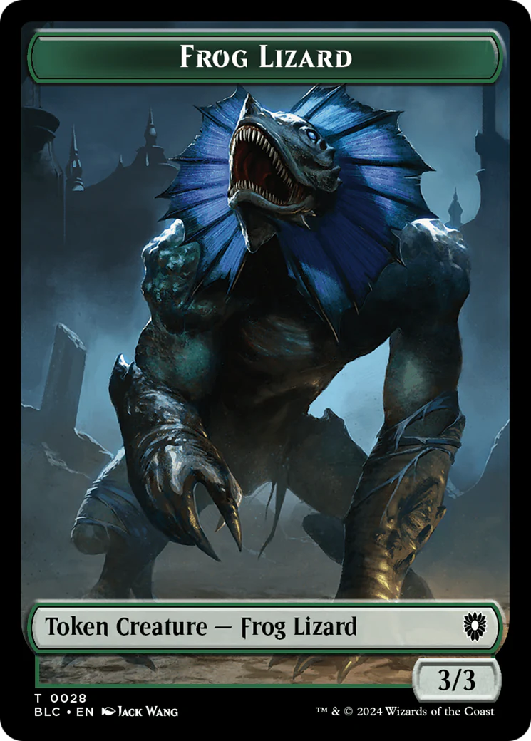 Storm Crow // Frog Lizard Double-Sided Token [Bloomburrow Commander Tokens] - Image 2