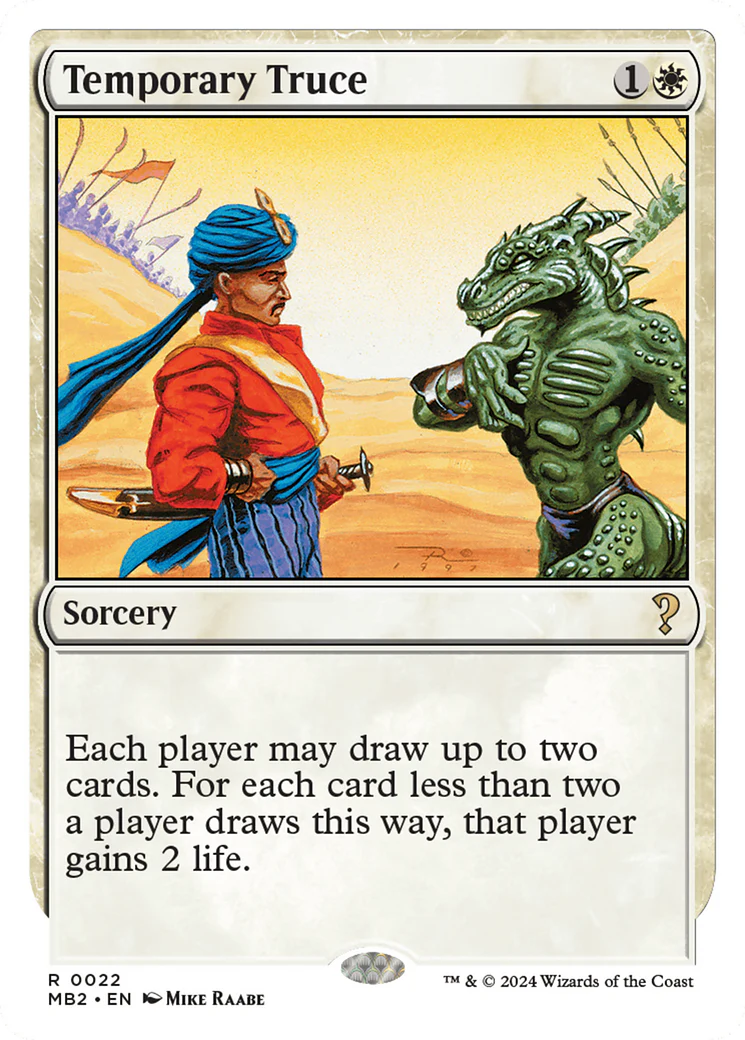 Temporary Truce (White Border) [Mystery Booster 2]
