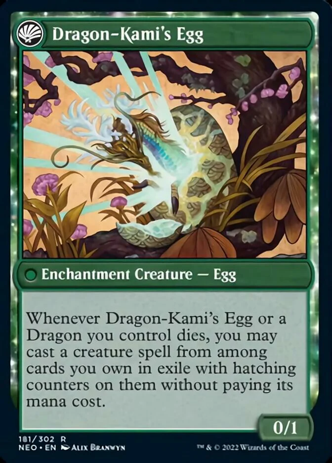 The Dragon-Kami Reborn // Dragon-Kami's Egg [Kamigawa: Neon Dynasty] - Image 2