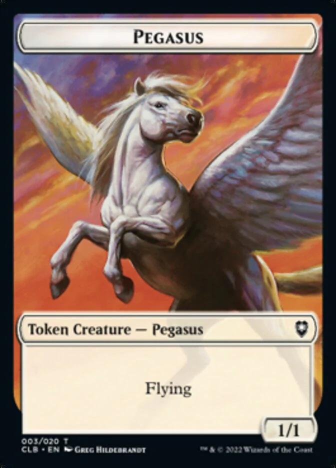 Treasure // Pegasus Double-Sided Token [Commander Legends: Battle for Baldur's Gate Tokens] - Image 2
