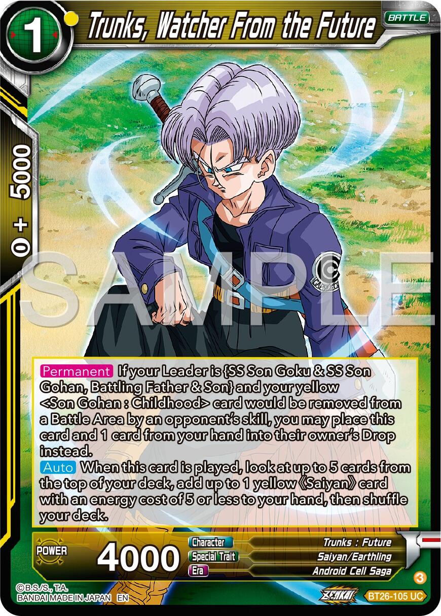 Trunks, Watcher From the Future (BT26-105) [Ultimate Advent] - Image 2