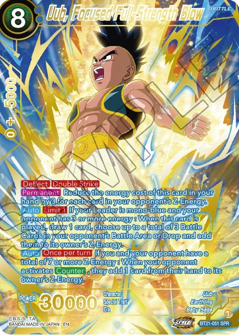 Uub, Focused Full-Strength Blow (SPR) (BT21-051) [Wild Resurgence]